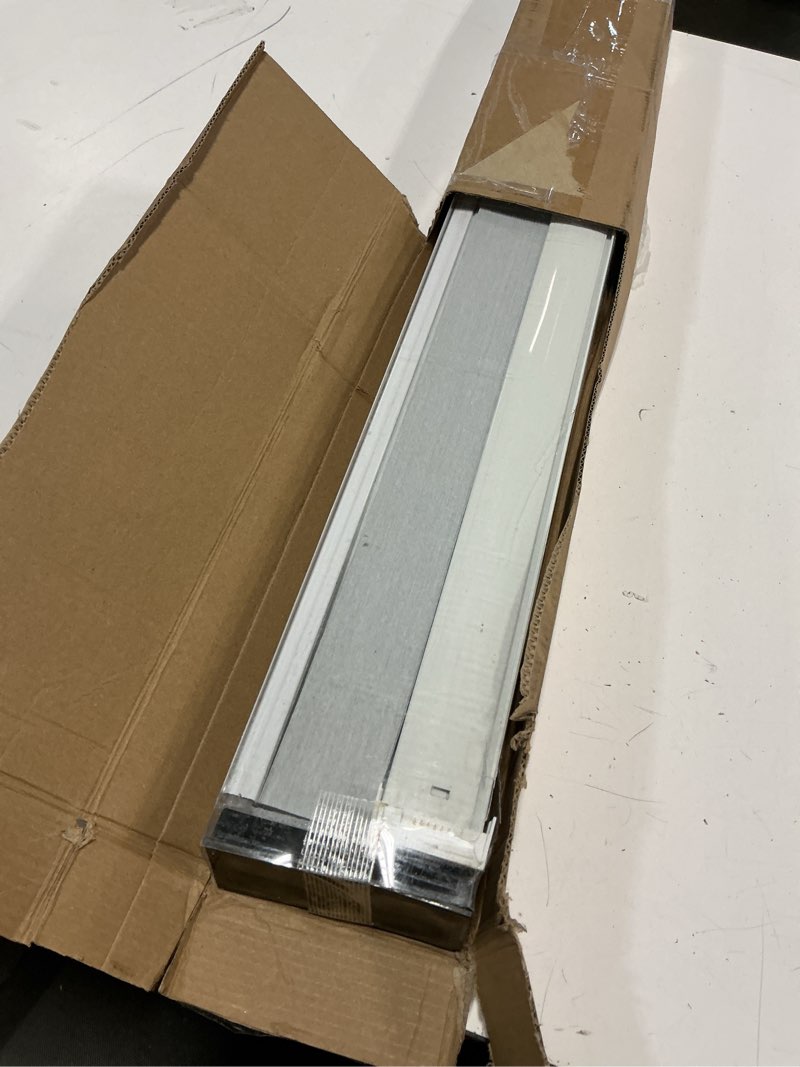 Condition photo showing As Is for cinoneko motorized cellular shades with remote,no drill smart blackout honeycomb blinds, cordless automatic electric window shade with solar panel, alexa & google, rechargable, white 32" w x 64" h white 32"w x 64"h
