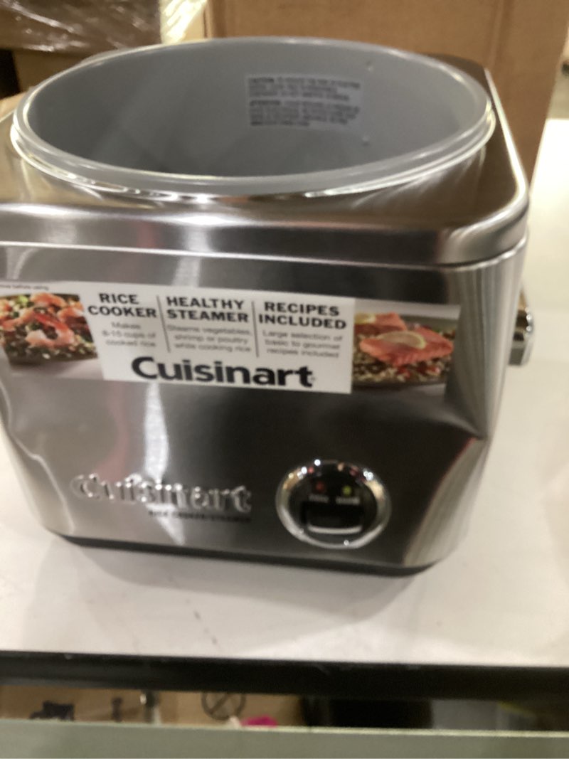 Condition photo showing As Is for Cuisinart 8-Cup Rice Cooker, Silver, CRC-800NAS