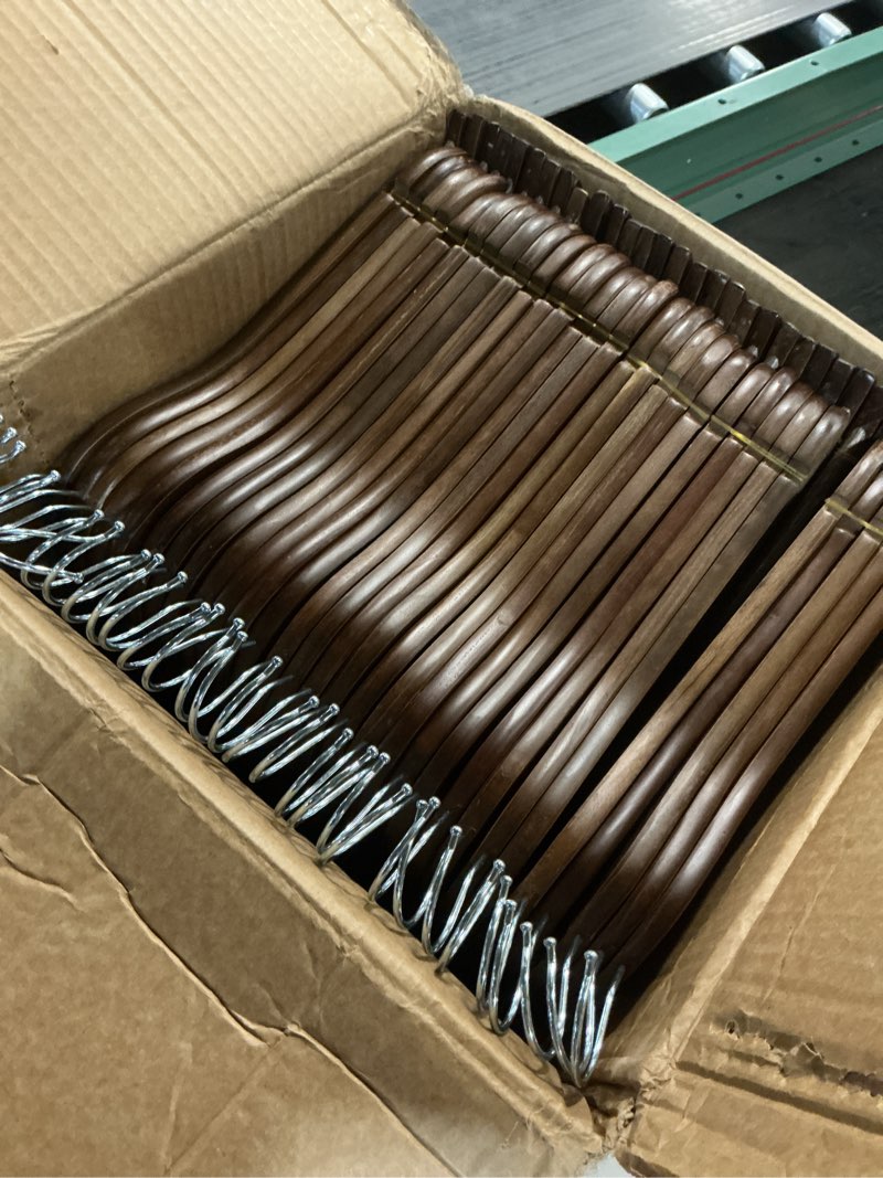 Condition photo showing Good Condition for Wooden Hangers - 60 Pack - Clothes Hanger for Daily Used,Heavy Duty Wood Hangers with Precisely Cut Notches,Coat Hanger for Closet, Clothes Hangers for Shirt Suit Dres?Walunt? Walunt 60