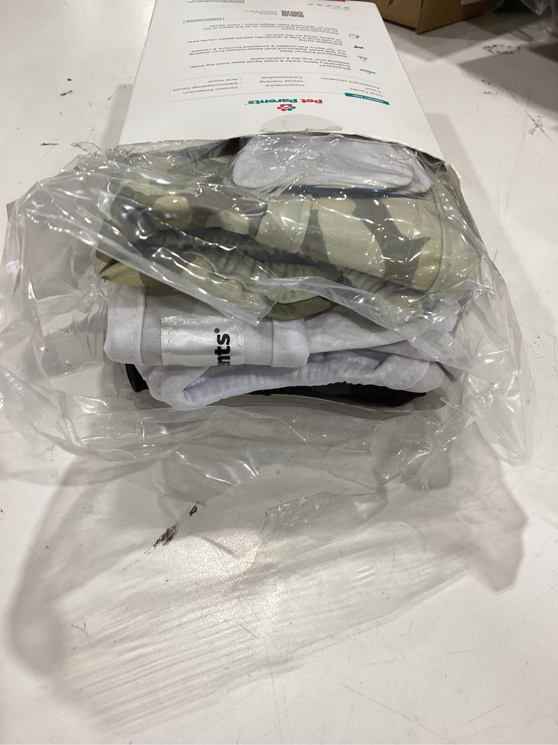 Condition photo showing Good Condition for pet parents® washable dog diapers (3pack) + extendrs® of durable doggie diapers, premium dog diapers female & male (medium, camo) camo medium (14-20")