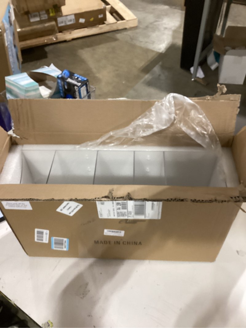 Condition photo showing As Is for Leinuosen Clear Acrylic Sterilization Pouches Dispenser Rack Organizer Multi-Sized 6 Divided Stations Wall Mount Holder for All Size Sterilization Pouches