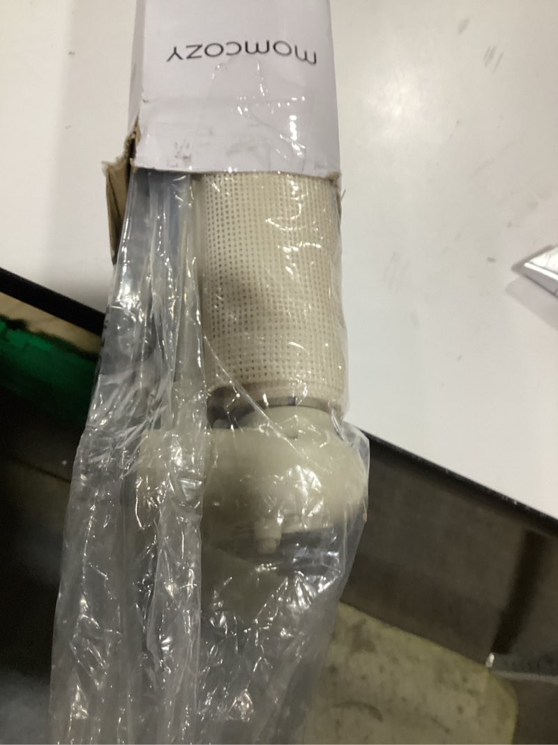 Condition photo showing As Is for Retractable Baby Gate, Momcozy Extra Wide Mesh Baby Gates for Stairs, 33" Tall, Extends to 71" Wide, Pet Dog Gate for Doorways, Stairs, Hallways, Indoor/Outdoor 33" Tall x 71" Wide Cream