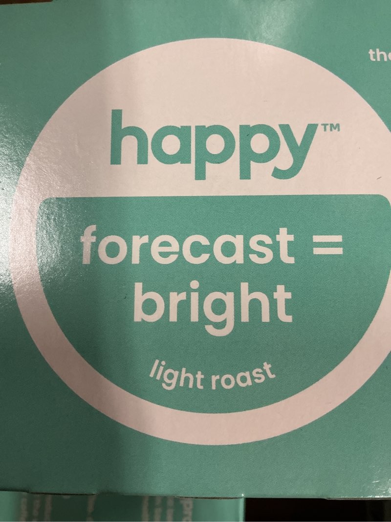 ((b.b. 05/08 /26))happy coffee light roast coffee pods, 60 count, notes of toasted biscotti and levity, compatible wit