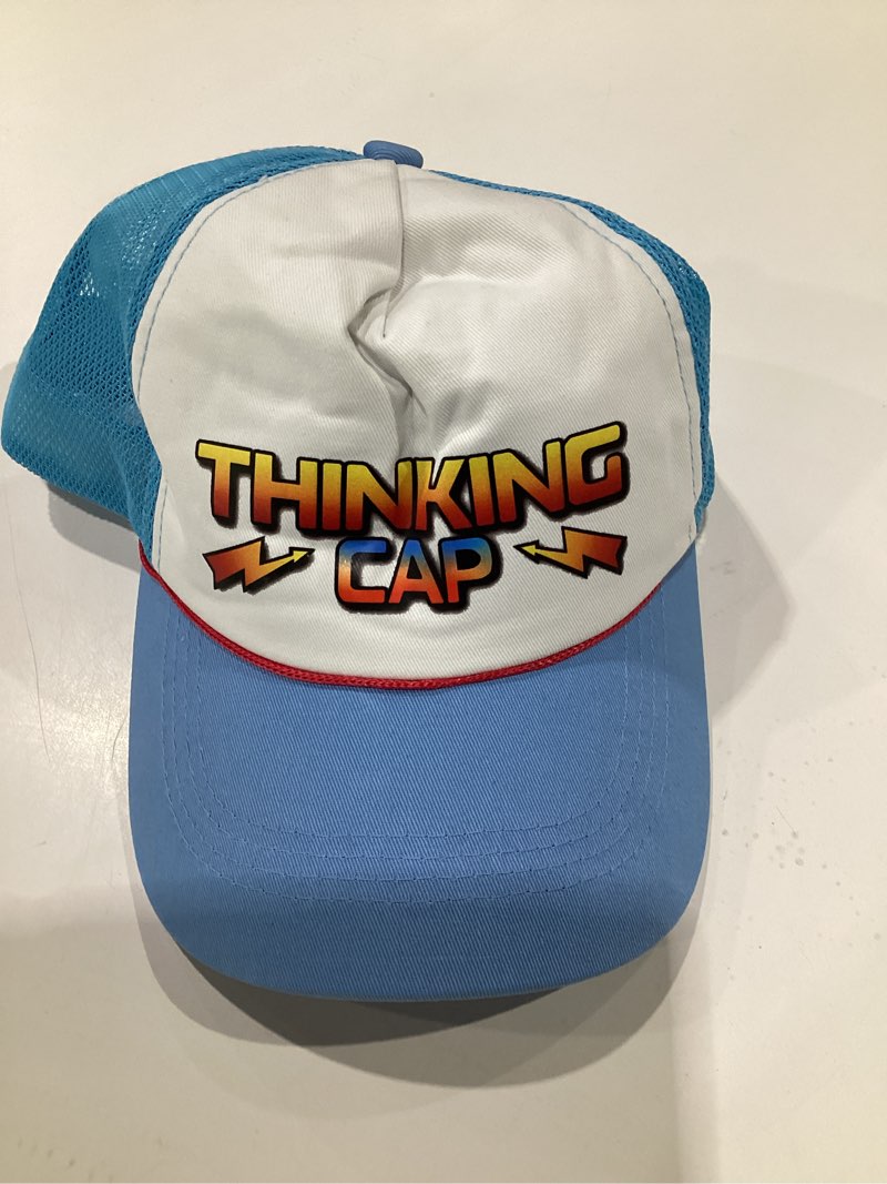 Condition photo showing Good Condition for A&C Hero Blue Mesh Hats Trucker Hat Snapback Thinking Canvas Cap for Women Men