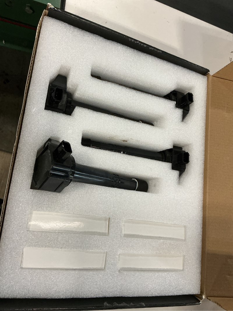 Condition photo showing Good Condition for eccpp uf712 4 ignition coils with 4 iridium spark plugs for honda for accord 2013-2017, cr-v crv 2015-2019 & for acura tlx 2015-2020, ilx 2016-2020 l4 2.4l 2305205a2a01 c1832 30520-5a2-a01 uf712 4 ignition coils for 4 iridium spark plugs