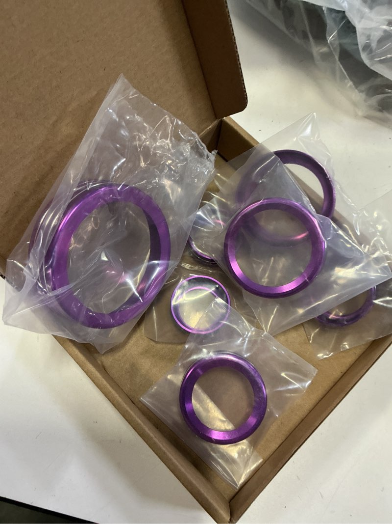 Condition photo showing New/Like New for jwwy air conditioner headlight switch knob 4wd wheel drive trailer gear shift switch knob cover for 2021-2023+ ford bronco sport accessories aluminum alloy 7pcs purple?don't fit bronco?