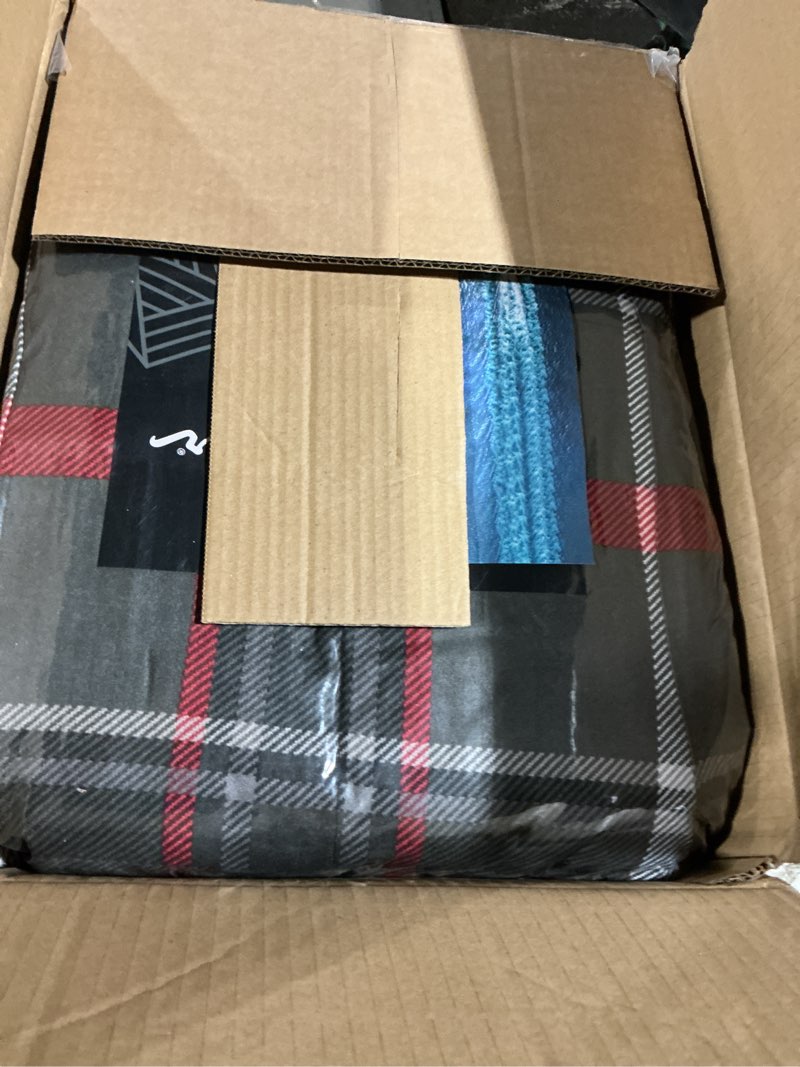 Condition photo showing Good Condition for Eddie Bauer - Queen Comforter Set, Reversible Plaid Bedding with Matching Shams, Cozy Home Decor for Colder Months, Oeko-Tex Certified (Willow Plaid Grey, Queen)