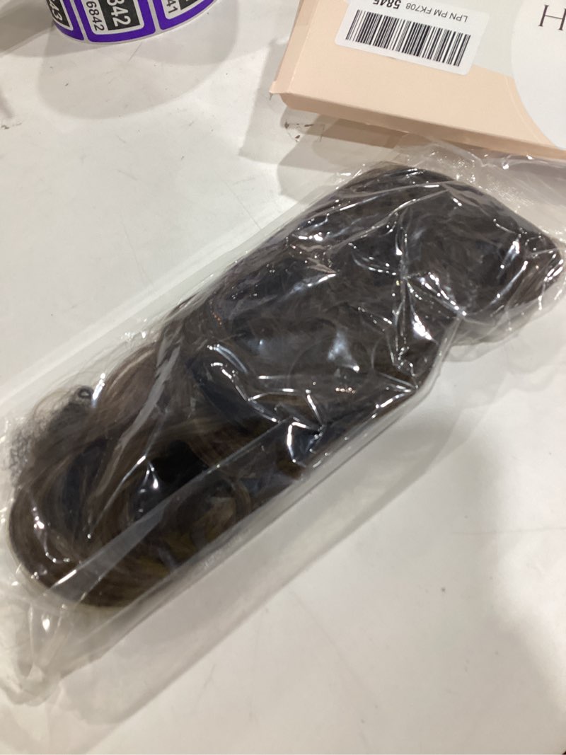 Condition photo showing New/Like New for SARLA Invisible Wire Hair Extensions with 3 Clips Long Wavy Curly Synthetic Hairpiece for Women Adjustable Transparent Headband 22 Inch Coffee Brown 22 Inch (Pack of 1) Coffee Brown