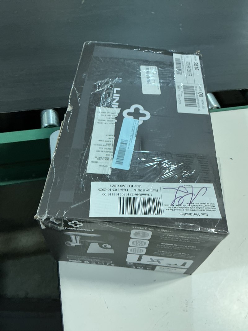 Condition photo showing Good Condition for linkchef electric meat grinder with sausage stuffer maker etl approved, 2400w max meat grinders for home use,(black)