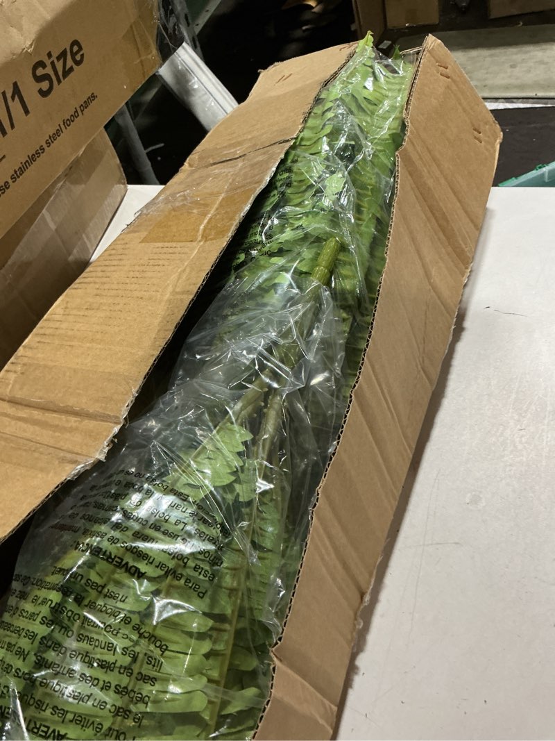 Condition photo showing Good Condition for dkaltm artificial boston fern bush- set of 2 large artificial ferns for outdoors, 45inch large faux ferns, suitable for office & living room decor, 55branches for each bouquet