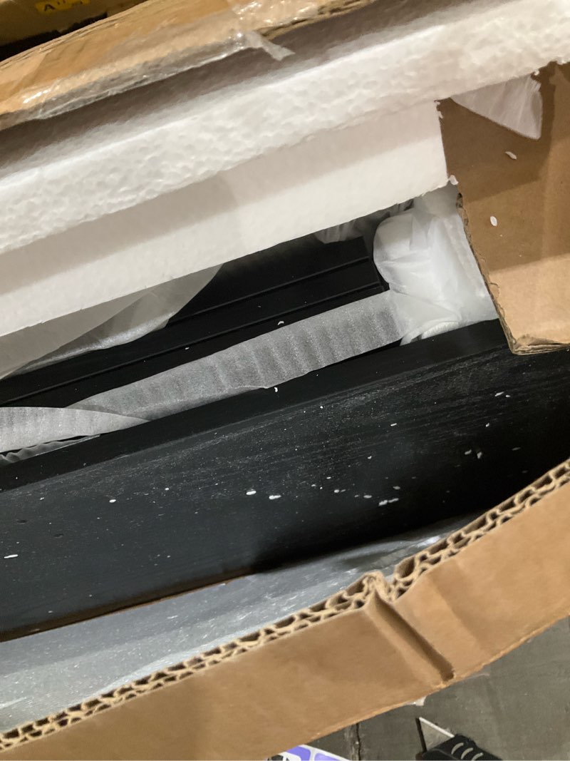 Condition photo showing As Is for oschf 12-cube storage shelf bookcase - wooden 3-tier floor standing open bookshelf for home and office, display cabinet, black 12-cube black