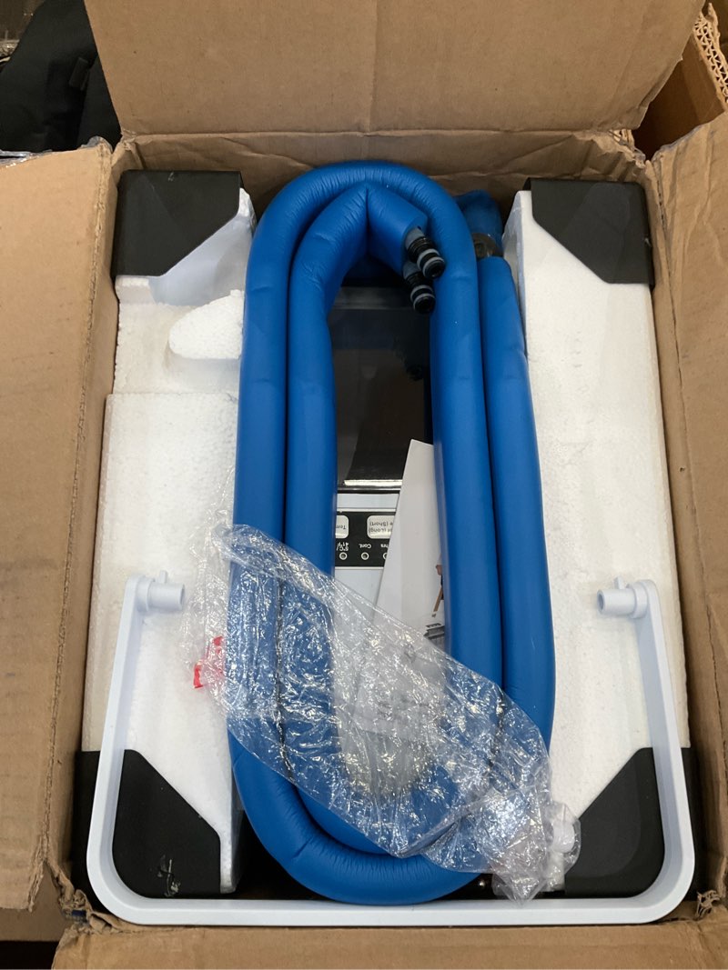 Condition photo showing As Is for cold therapy system - no ice needed portable cryo machine with adjustable temperature control universal pad for knee, shoulder surgery recovery, arthritis pain & swelling relief