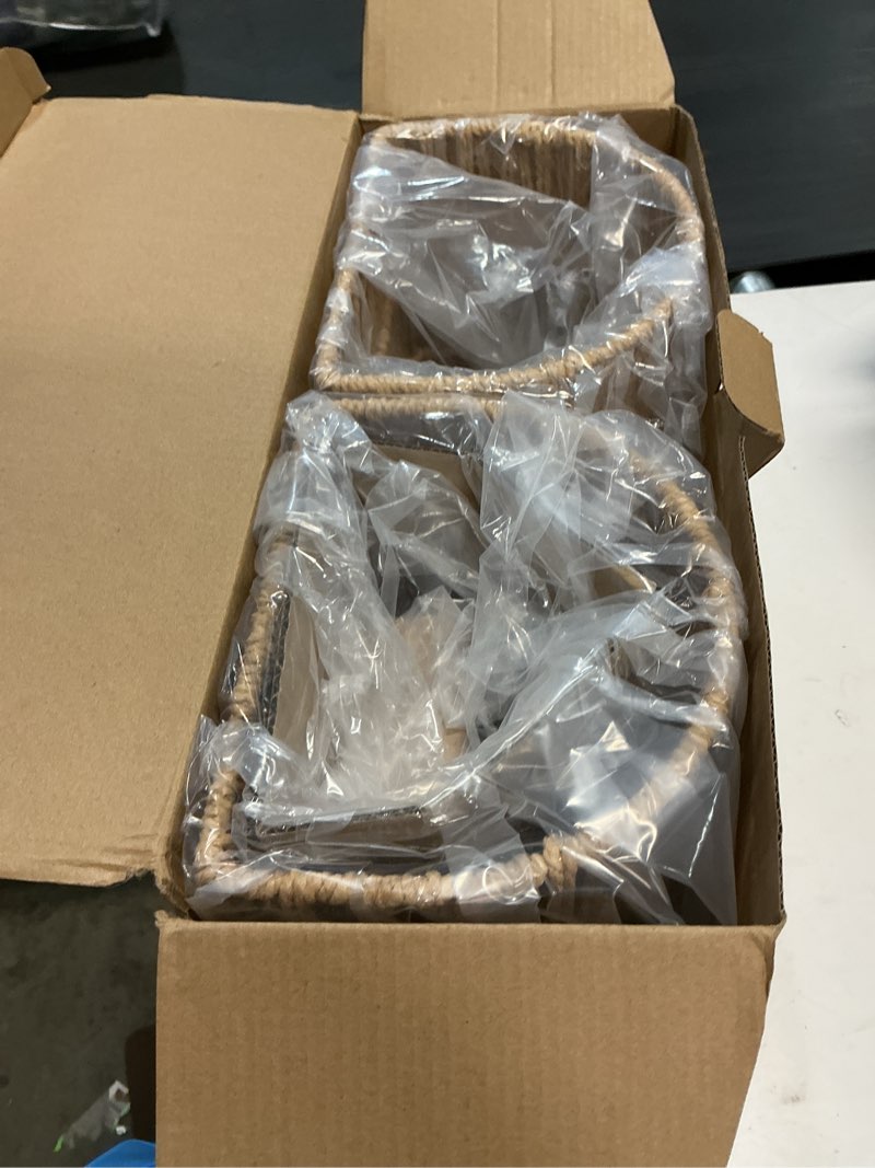 Condition photo showing New/Like New for Boho Wall Decor Battery Operated Wall Sconce Set of 2, 18 RGB Colors Wall Lights Changeable Dimmable Wireless Wall Sconces for Bedroom Living Room Hallway, Natural Hemp Rope Boho Decor