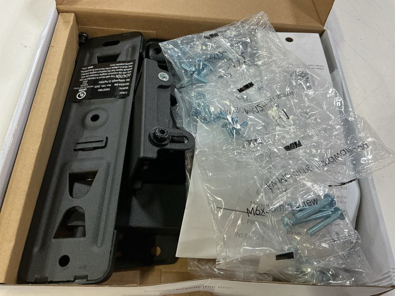 Condition photo showing As Is for onn. full motion tv wall mount for 19" to 50" tvs, up to 15° tilting
