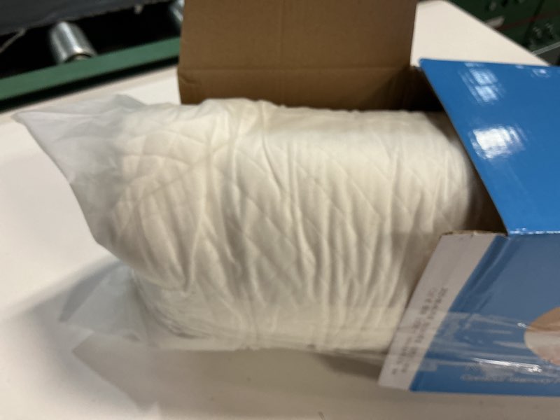 Condition photo showing As Is for epabo contour memory foam pillow orthopedic sleeping pillows, ergonomic cervical pillow for neck pain - for side sleepers, back and stomach sleepers, free pillowcase included (firm & queen) white queen(24*15*4.8 inches)
