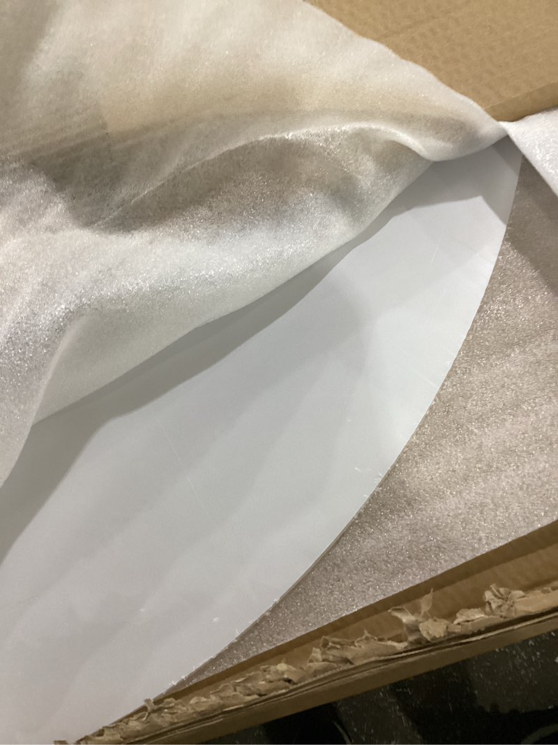 Condition photo showing New/Like New for clear basement window well covers outside 40" x 18", heavy-duty polycarbonate egress window well covers, uv resistant, tear-resistant, waterproof, windproof (only cover)