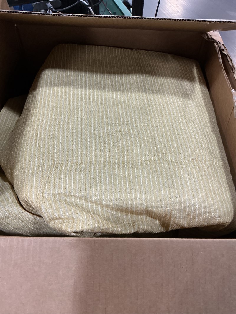 Condition photo showing Good Condition for colourtree 16' x 16' beige square sun shade sail mesh canopy fabric cloth screen - uv block heavy duty & commercial grade, outdoor patio carport (we make custom size) beige 16' x 16'