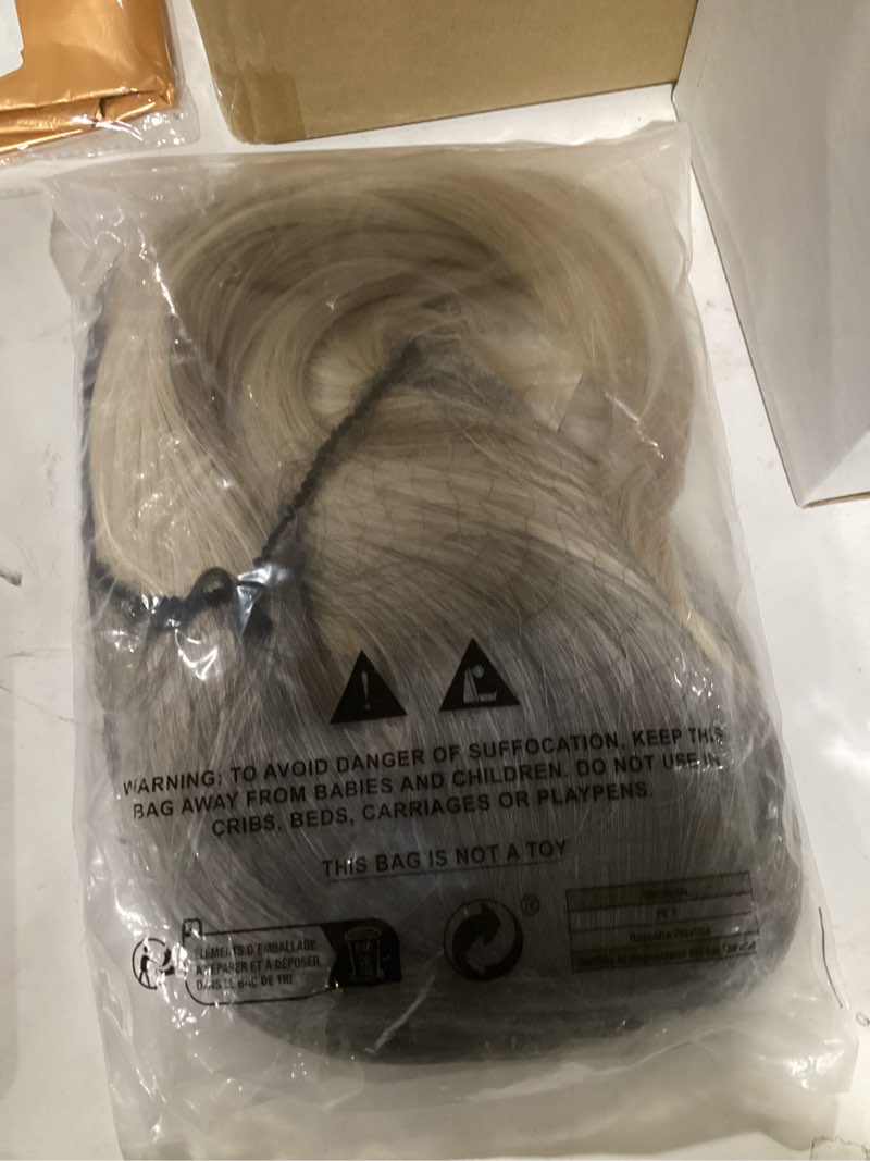 Condition photo showing Good Condition for long layered blonde wigs for women synthetic hair wig with bangs natural wavy heat resistant wigs for daily party use