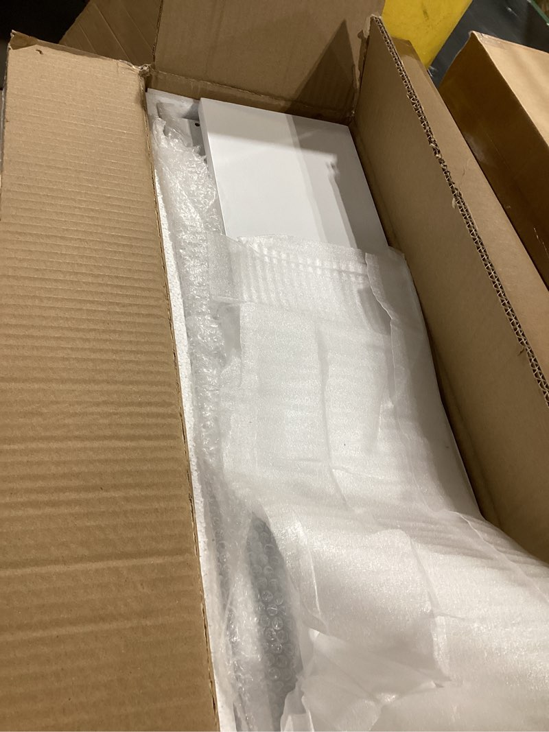 Condition photo showing Good Condition for WOPITUES Floating Shelves for Wall 24 inch with Cube Shelf, Wall Shelves with Metal Rail for Bathroom Decor, Bathroom Organizers and Storage, Over Toilet Shelves, Toilet Paper-White White 23.6 inch