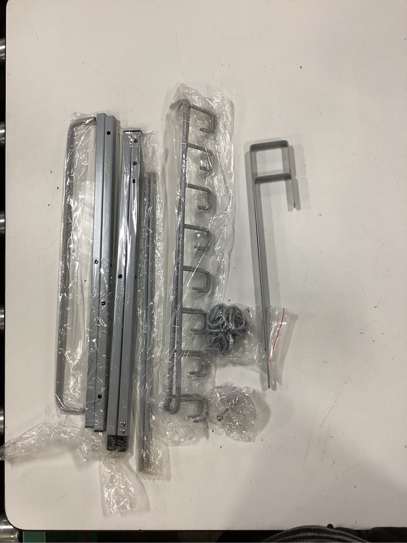 Condition photo showing Good Condition for hapirm over door hat rack - 3 tier wall mounted hat organizer with 16 hooks and 10 movable clips, cap hanger storage up to 26 caps for door, bedroom, closet uspto patent pending?silver? silver 3 tier