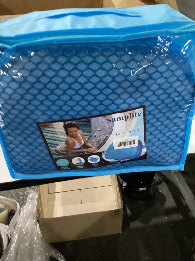 Condition photo showing New/Like New for hot tub booster seat, weighted spa booster seat cushion for adults, 3d air mesh hot tub seat accssories with non-slip micro dot bottom,indoor or outdoor quick dry hot tub pillow (2 pack-blue)