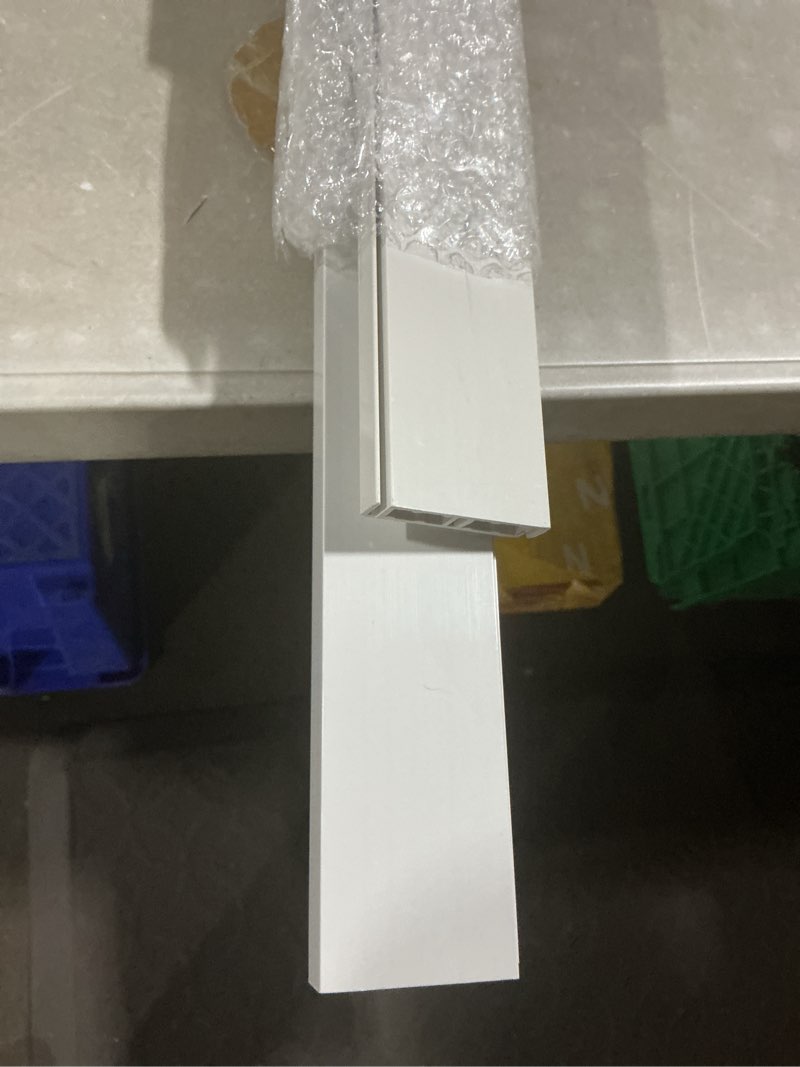 Condition photo showing Good Condition for landical 2 set 4ft plastic sliding door track set for 3/4" thick panels closet glass doors include 2 pcs top bottom sliding cabinet track for cabinet window(white) white 4