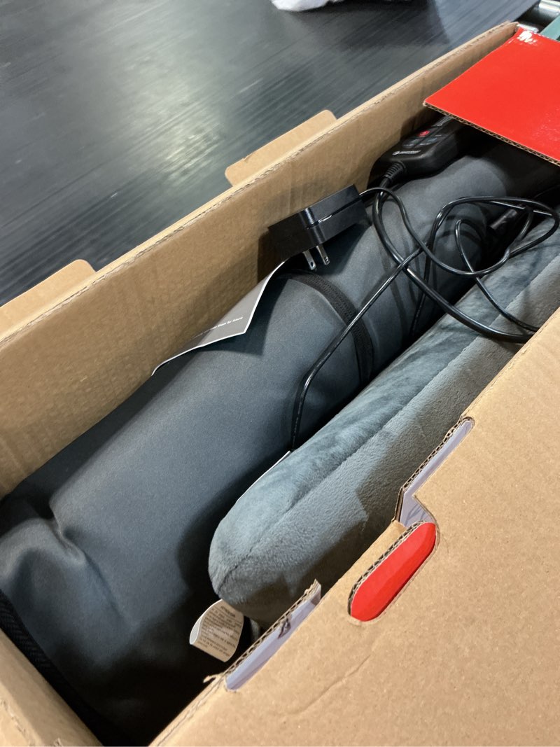 Condition photo showing As Is for powermat by powerfit – full body massage mat with detachable massage pillow, 9 intensity levels, 9 massage modes & 3 heat therapy settings | alleviates muscle pain, improves circulation, stress relief