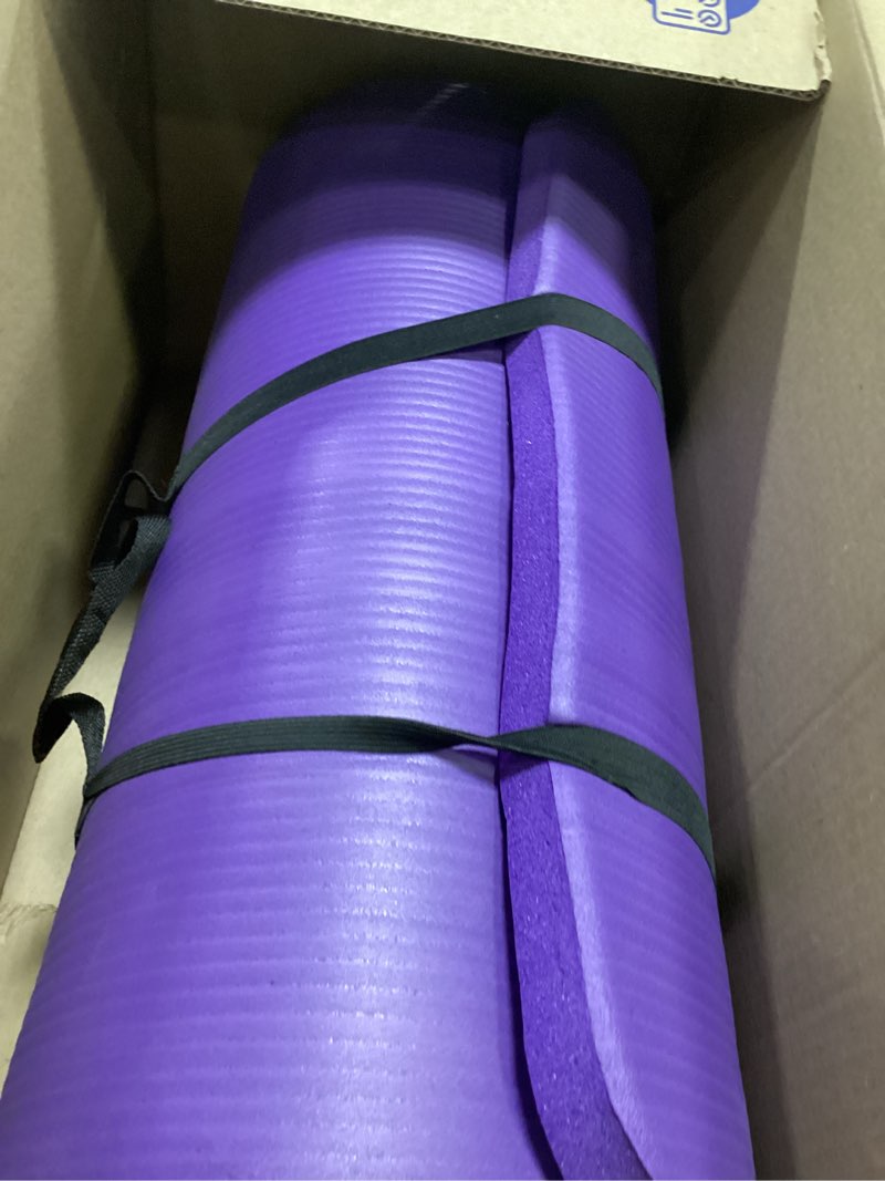 Condition photo showing Good Condition for cap barbell 1-inch high density exercise yoga mat with strap | multiple colors purple