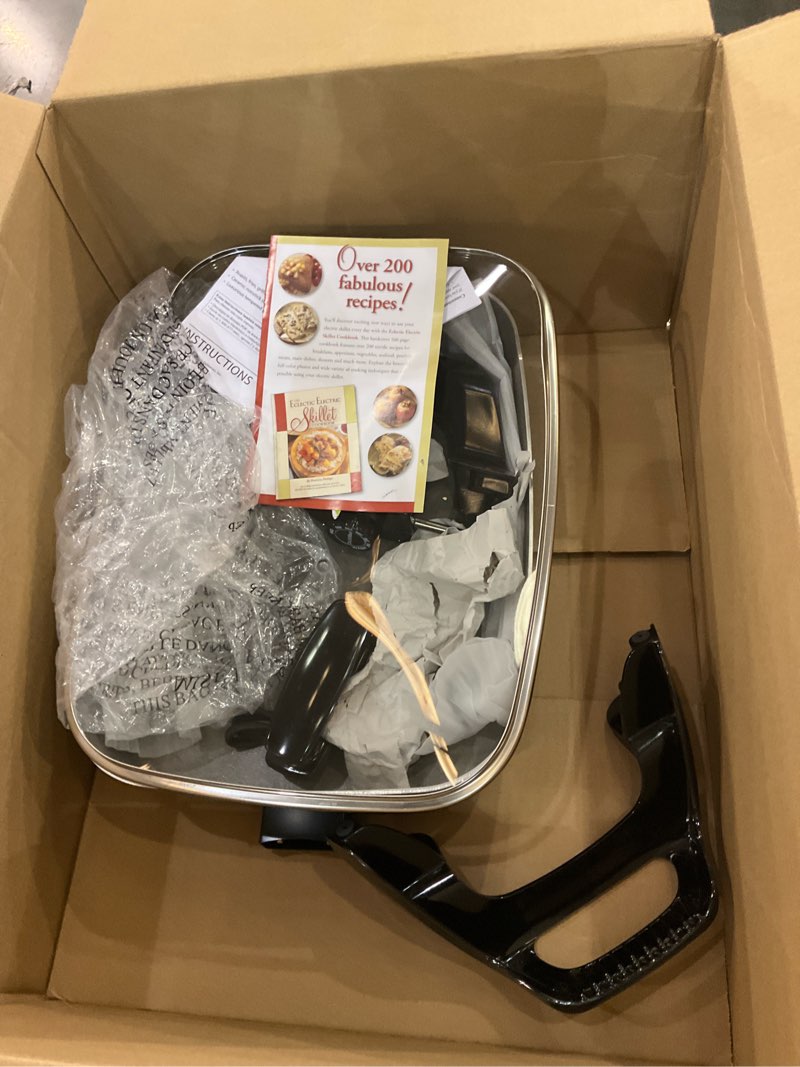 Condition photo showing As Is for Presto 06856 16-Inch Ceramic Electric Skillet, Grey