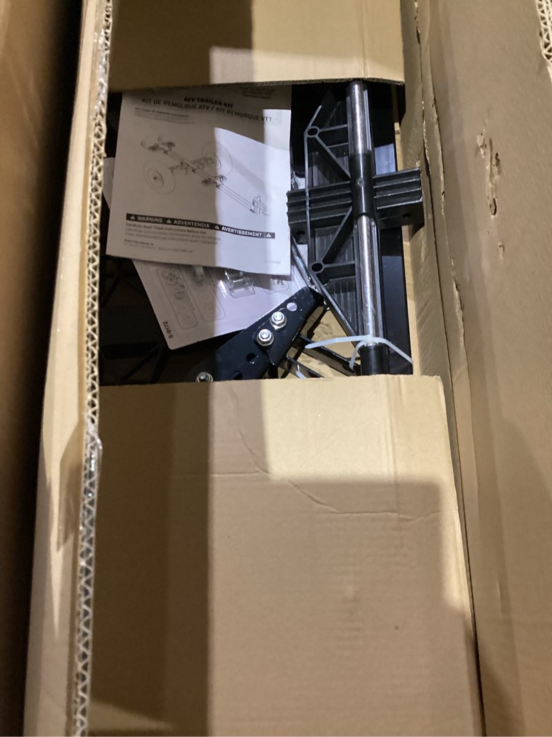 Condition photo showing As Is for chapin 97664: made in the usa 15-gallon tow-behind 2.5gpm/12v ez mount deluxe multi-purpose atv/utv tank sprayer for lawn & garden, farm & acreage, weed control, with 2-nozzle spray boom attachment