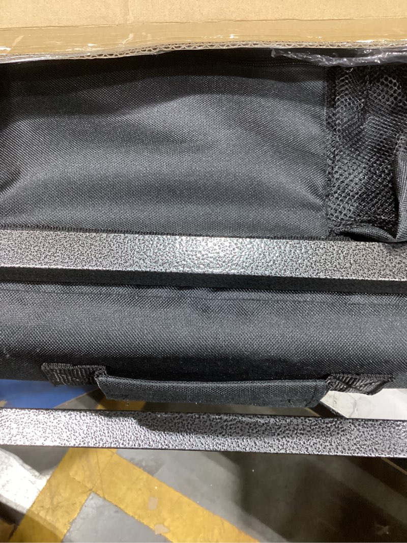 Condition photo showing New/Like New for SPORT BEATS Stadium Seats with Back Support Bleacher Chairs with Back and Cushion Thick Padded Bleacher Seats Includes Shoulder Strap Black 1pc Regular - 17" W x 12" D x 16.5" H Regular - 17"W x 12"D x 16.5"H Black 1