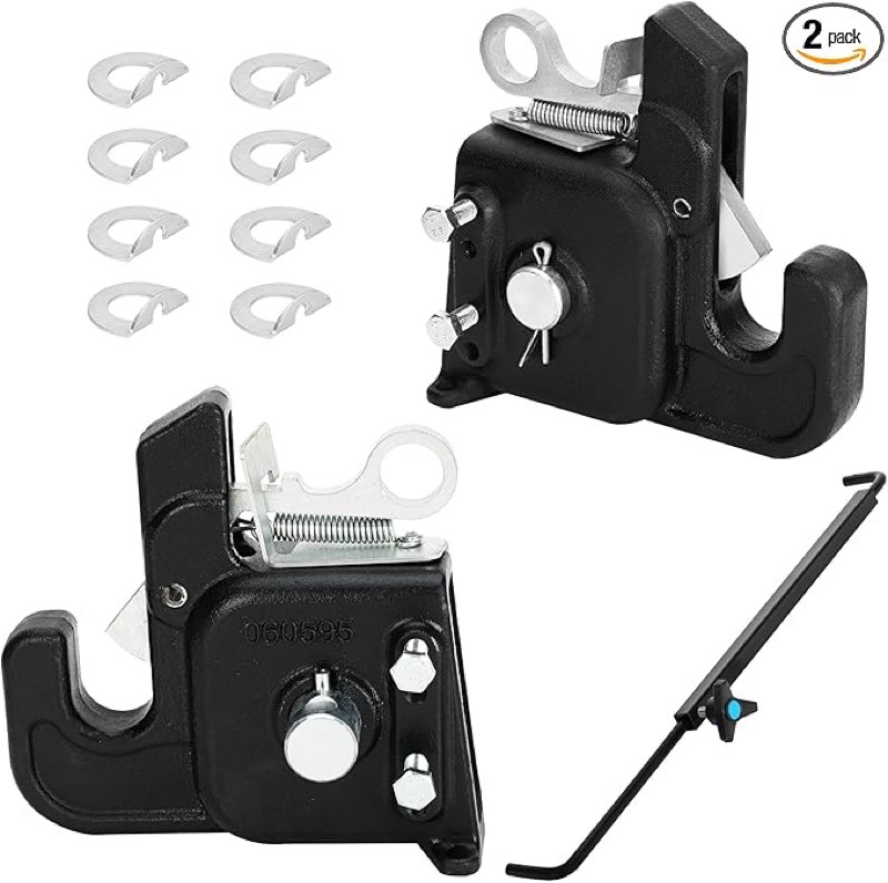 cat2 tractor easy change quick hitch system, 3-point hitch adapter for tractors and implements, durable&easy installation, stabilizer bar included for reduced sway and stable attachment(black)