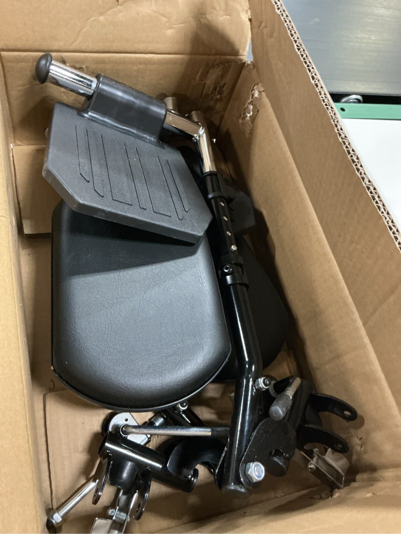 Condition photo showing As Is for Invacare Wheelchair Elevating Legrest with Padded Calf Pads, Footrest with Swing Away Function, Adjustable Length, Tool-Free Installation, Designed for Invacare Wheelchair