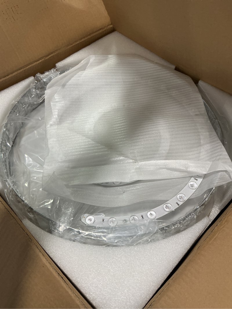 Condition photo showing Good Condition for 42" Retractable Ceiling Fans with Lights, Crystal Chandelier Ceiling Fan with Remote & APP Control, Modern Dimmable LED Fandelier for Living Room, Dinning Room, Bedroom (Silver)