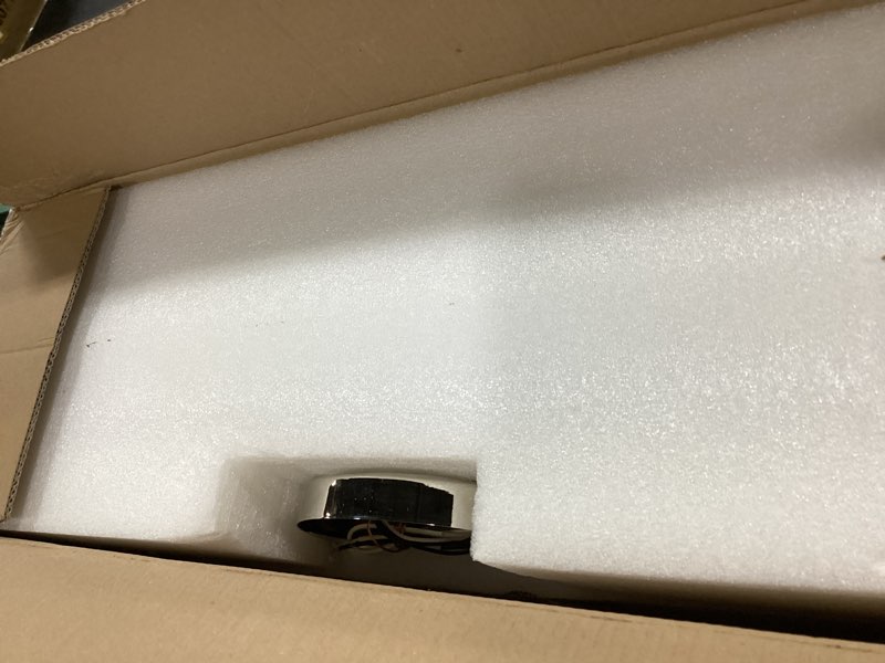 Condition photo showing New/Like New for bathroom vanity light, 3-light bathroom light fixtures over mirror, traditional vanity lights for living room, milk white bell glass shades, standard e26 base, polished nickel polished nickel 3-light