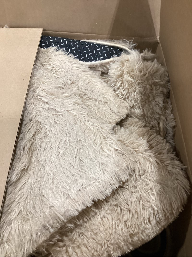 Condition photo showing Good Condition for fluffy area rugs 9x12 living room bedroom: ultra soft shag rug upgrade non-slip non-shedding large fuzzy plush carpet indoor floor carpets for kids room playroom nursery dorms home decor beige beige 9' x 12' (rectangular)