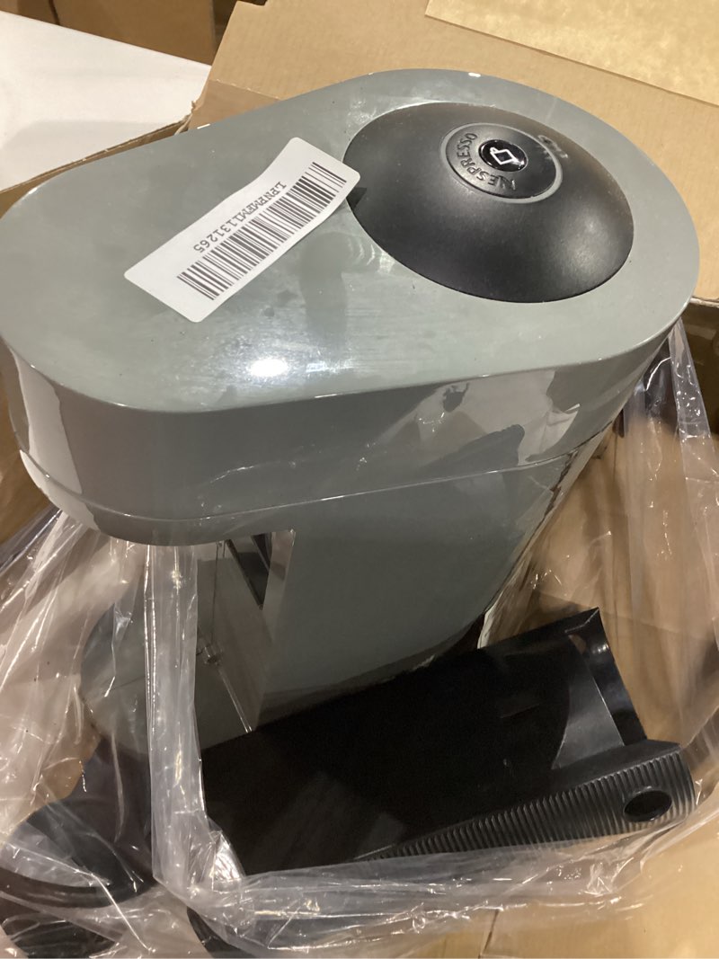 Condition photo showing As Is for *used !incomplete* de'longhi nespresso vertuo plus coffee and espresso maker by de'longhi, grey machine only gray