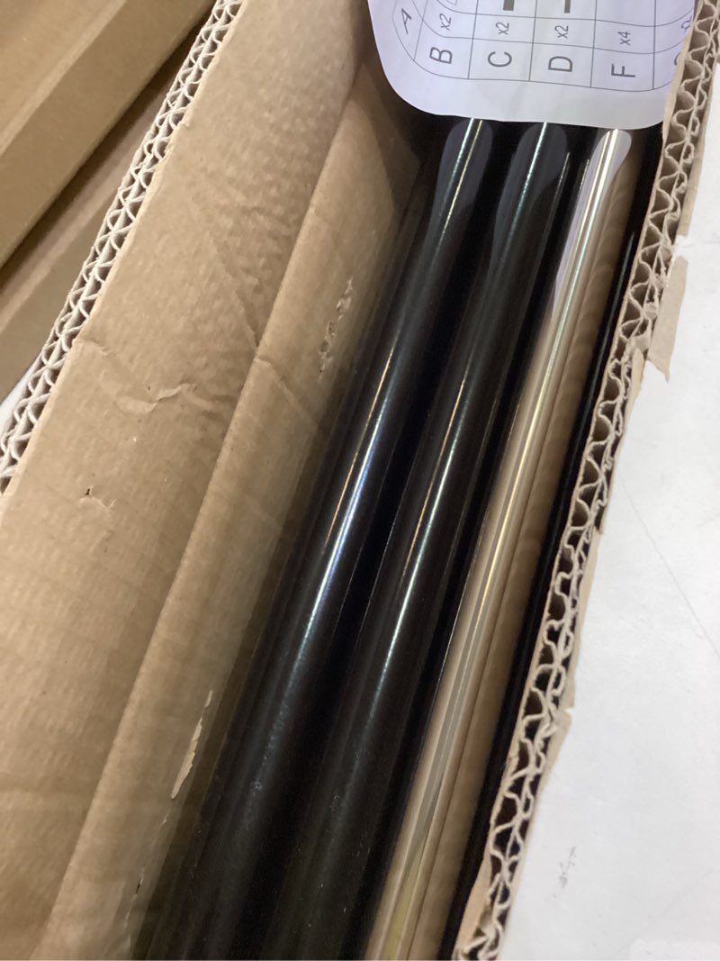 Condition photo showing As Is for Adjustable Pocket Chart Stand Stainless Steel Expandable Chart Stand with Casters Rolling Anchor Holder with 5 Rings for Classroom Home Educational Tools, Adjustable to 63 Inch(Black) Black 74 to 80 Inches