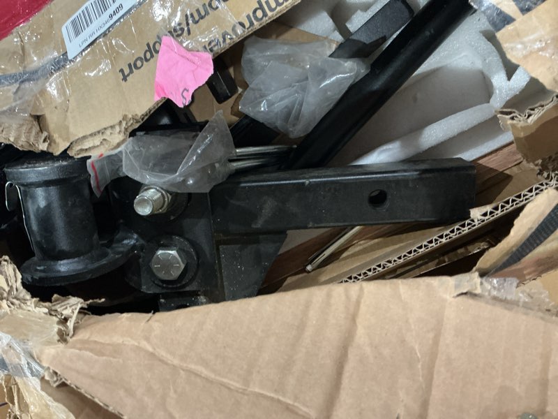 Condition photo showing As Is for vevor sway control weight distribution hitch, 1,500 lbs capacity, trailer hitch kit with 2-inch solid steel shank, 2-5/16 inch alloy steel ball, powder-coated load leveling, black