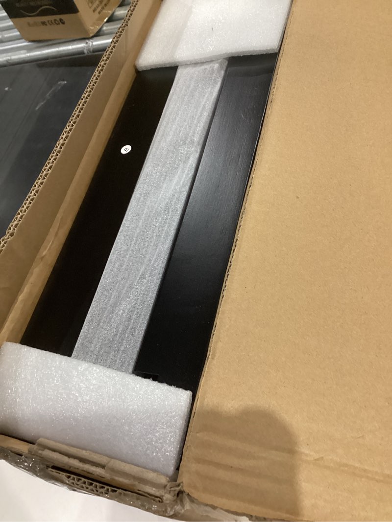 Condition photo showing New/Like New for Small Bamboo Dining Bench, 17inch Farmhouse Decor Indoor Kitchen Table Bench, Entryway Shoe Rack Bench, Outdoor Bench, Solid Bamboo Benches for Living Room, Hallway, Bedroom, Bathroom Small Black