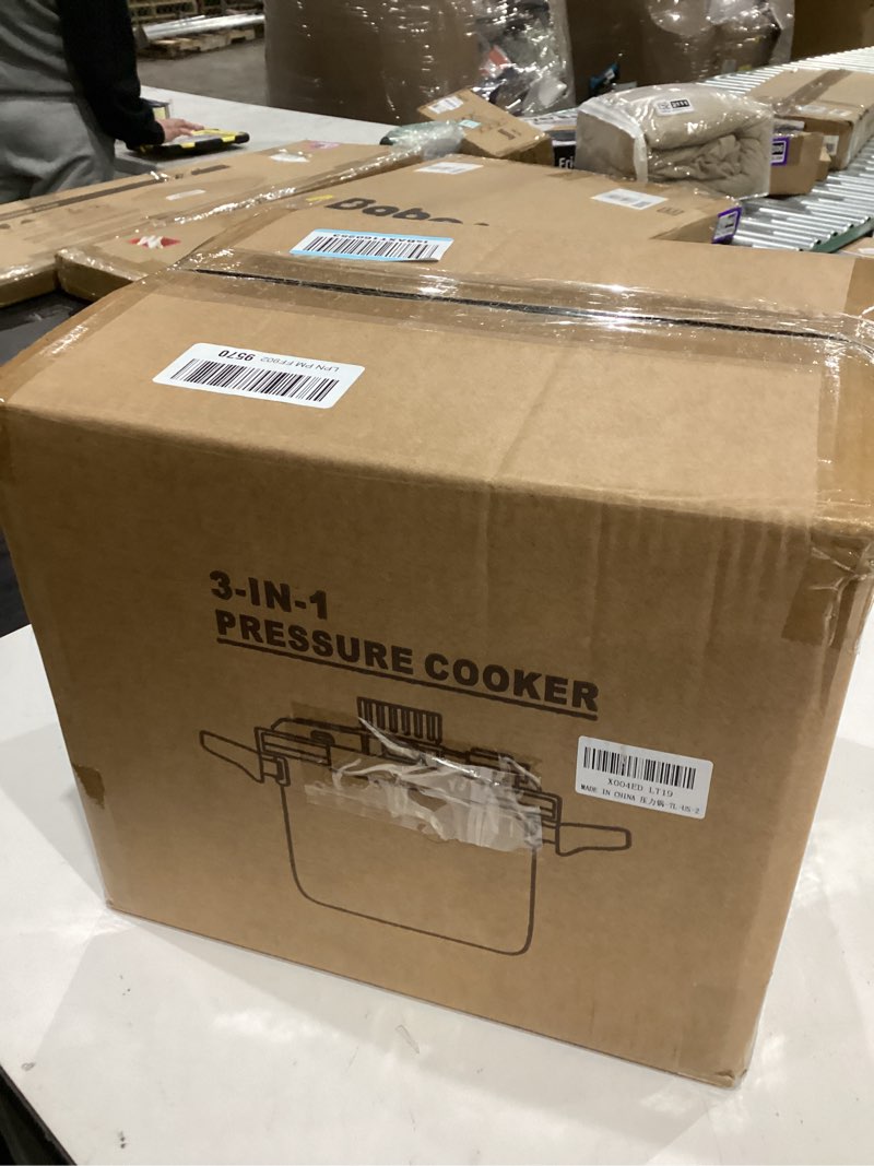 Condition photo showing Good Condition for 3-In-1 Stainless Steel Pressure Cooker 8 QT: [Save 70% Time] [3 PSI Settings], One-Hand Locking, Ind