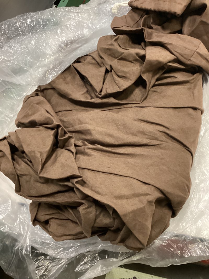 Condition photo showing As Is for quince european linen duvet cover, king/cal king, espresso