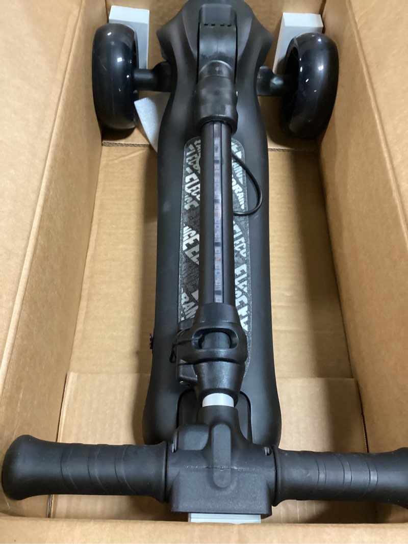 Condition photo showing As Is for T200/T500 Balance Electric Scooter for Kids Age 4-9, 2 Types Front Wheels, Electric Horn, Full Body Lights Up, Wide Deck, 5Mph Safe Speed, 70min Riding, Foldable Kick Scooter Boys & Girl Midnight Black T500-For players