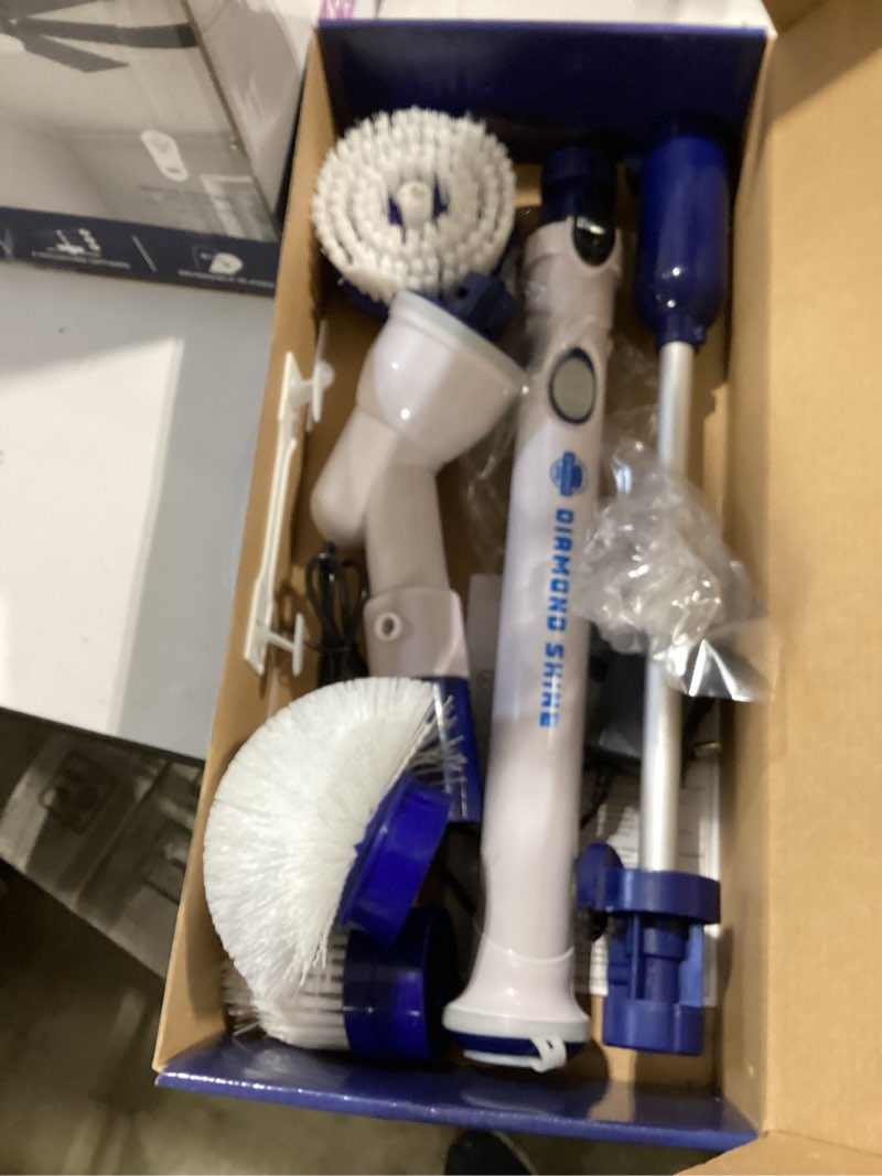 Condition photo showing Good Condition for diamond shine turbo scrubber - electric power scrub bathrooms  bathtubs  tile  floors - 3 replaceable brush heads