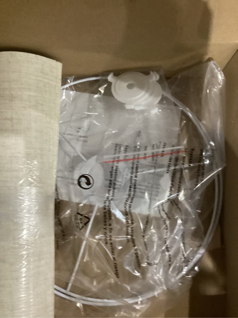 Condition photo showing Good Condition for Beige Linen Tall Drum Lampshade, 11" Top x 11" Bottom x 12" High Lamp Shade, Lamp Shade Replacement for Table and Floor Lamps, Pendant Light?Handcrafted Lampshade?Easy Assembly