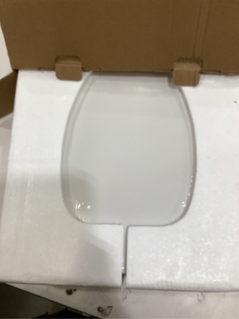 Condition photo showing Good Condition for elongated toilet seat risers for seniors, slow close, elevated toilet seat, heavy duty, never loosen, raised toilet seat elongated bowl, white(18.5”)