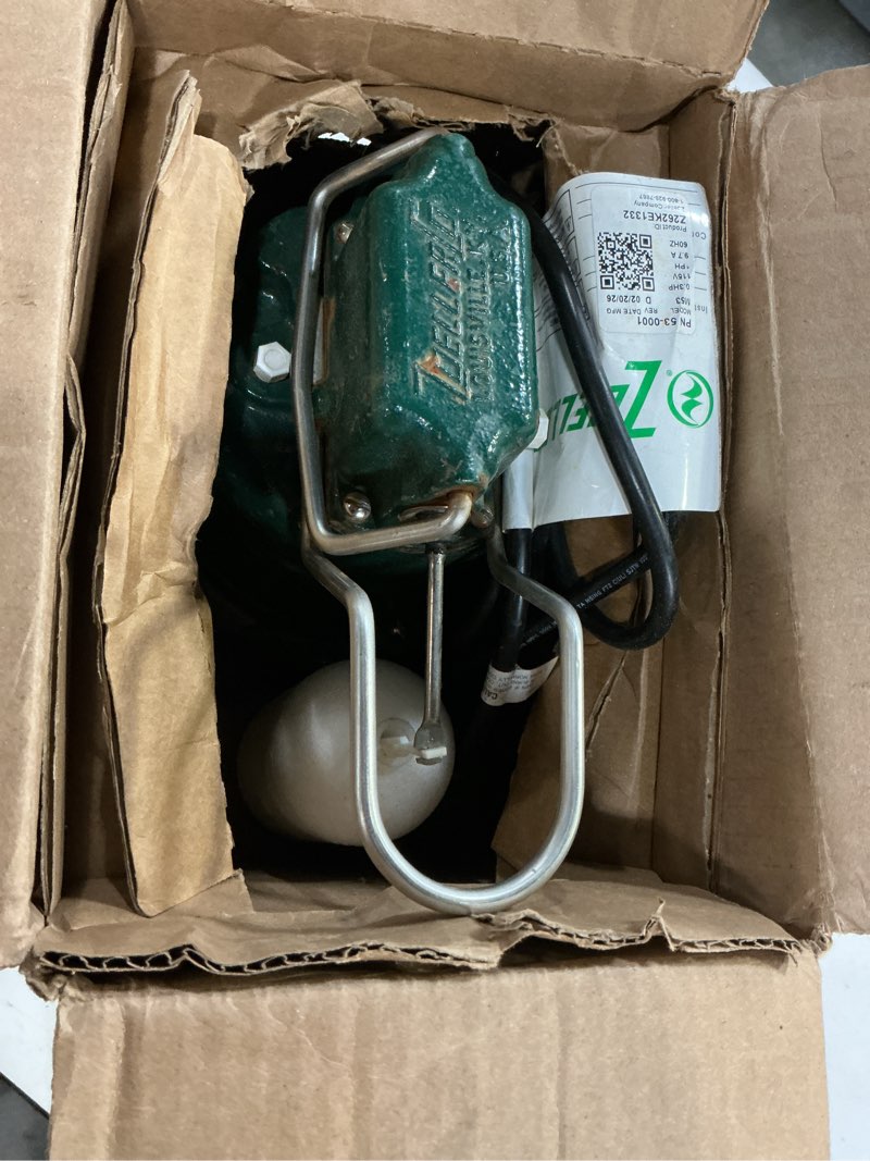 Condition photo showing Good Condition for zoeller m53 mighty-mate submersible sump pump, 1/3 hp