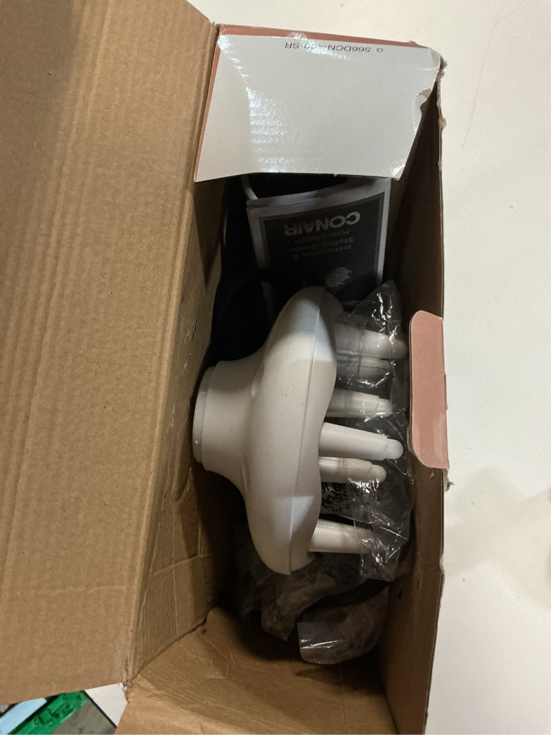 Condition photo showing Good Condition for conair double ceramic hair dryer, 1875w blow dryer with diffuser and concentrator, ionic conditioning, 3 heat & 2 speed settings, amazon exclusive, white white with bonus diffuser 1 count (pack of 3)