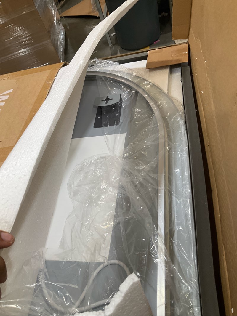 Condition photo showing Good Condition for arched led bathroom mirrors with lights 30"x34" led mirror for bathroom,led vanity mirror, anti-fog,led mirrors with light, anti-fog, dimmable, 3 color, shatterproof, touch sensor 34"l x 30"w
