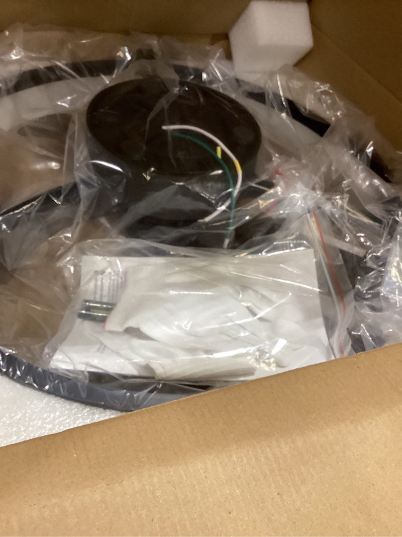 Condition photo showing Good Condition for DLLT Bladeless Ceiling Fan with Light: 20" Modern Low Profile Flush Mount Fandelier with App & Remote Control - Black Dimmable LED Ceiling Fans for Bedroom Kids Room Living Room Black 20 Inch